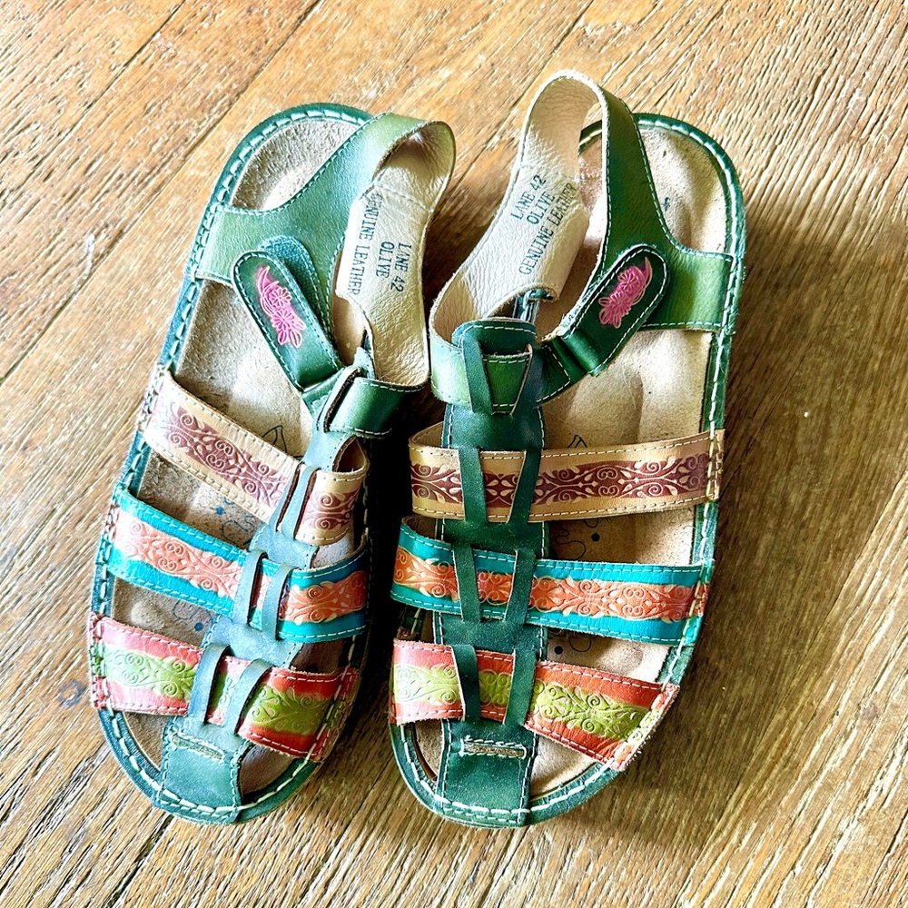 L’Artiste Spring Step leather sandals